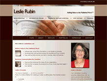 Tablet Screenshot of leslierubin.net